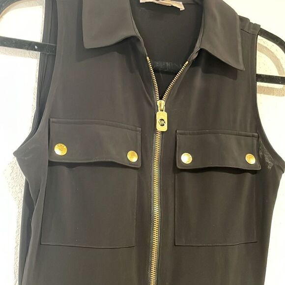 Michael Kors Women’s Sleeveless collared Jumpsuit | black | size XS - Picture 4 of 10